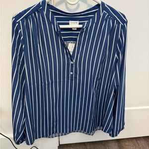 J. Crew Popover placket blouse